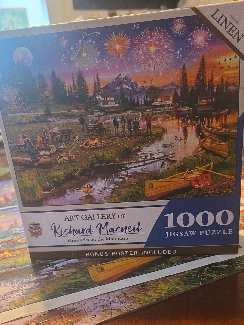 RICHARD MACNEIL Master Pieces Linen 1000 Piece Puzzle Gently Used Complete